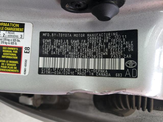 Photo 9 VIN: 2T1BU4EE4BC708396 - TOYOTA COROLLA BA 