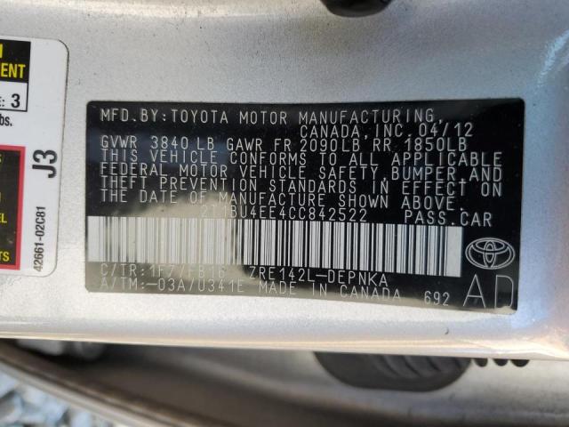 Photo 9 VIN: 2T1BU4EE4CC842522 - TOYOTA COROLLA BA 