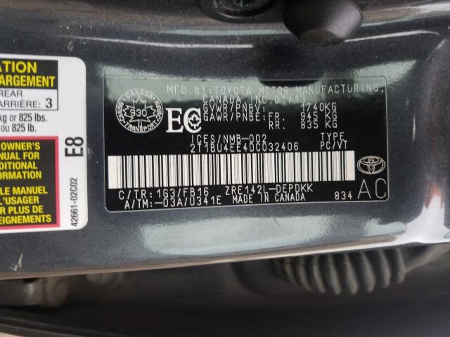 Photo 9 VIN: 2T1BU4EE4DC032406 - TOYOTA COROLLA BA 