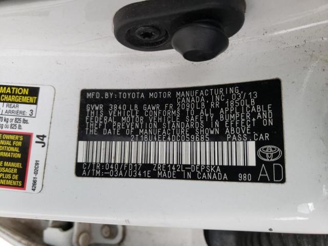 Photo 9 VIN: 2T1BU4EE4DC059685 - TOYOTA COROLLA BA 