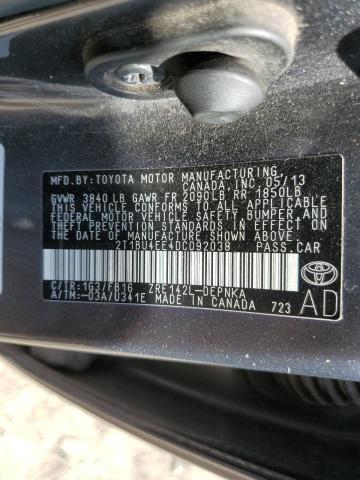 Photo 11 VIN: 2T1BU4EE4DC092038 - TOYOTA COROLLA 