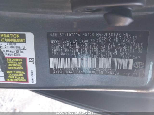 Photo 8 VIN: 2T1BU4EE4DC097353 - TOYOTA COROLLA 