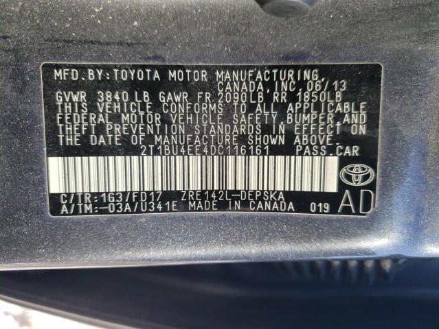 Photo 9 VIN: 2T1BU4EE4DC116161 - TOYOTA CARROLLA 