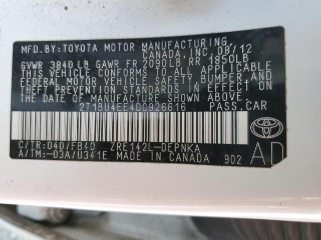 Photo 11 VIN: 2T1BU4EE4DC926616 - TOYOTA COROLLA BA 