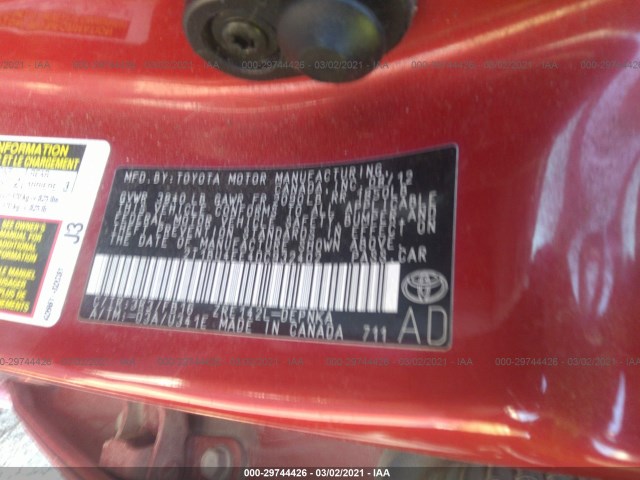 Photo 8 VIN: 2T1BU4EE4DC932402 - TOYOTA COROLLA 