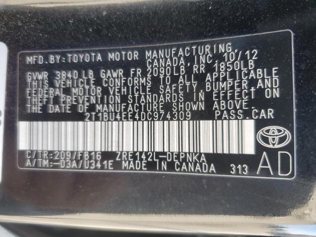 Photo 11 VIN: 2T1BU4EE4DC974309 - TOYOTA COROLLA BA 