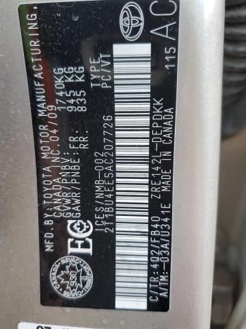 Photo 11 VIN: 2T1BU4EE5AC207726 - TOYOTA COROLLA 