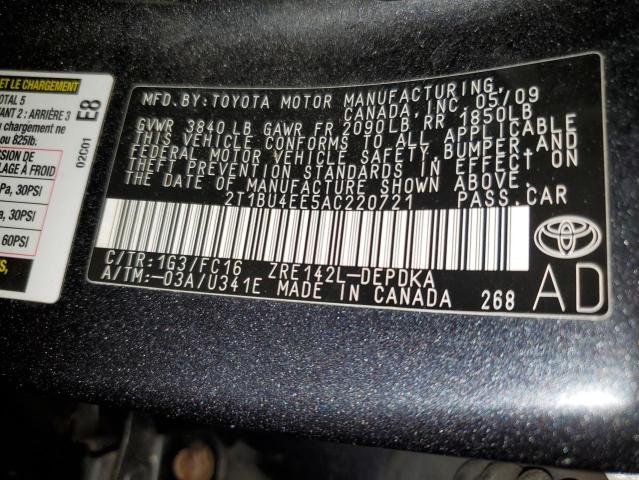 Photo 11 VIN: 2T1BU4EE5AC220721 - TOYOTA COROLLA 