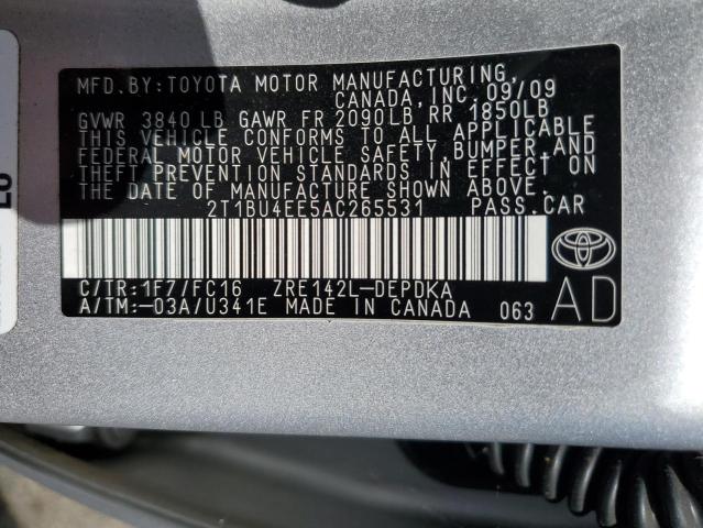 Photo 11 VIN: 2T1BU4EE5AC265531 - TOYOTA COROLLA BA 