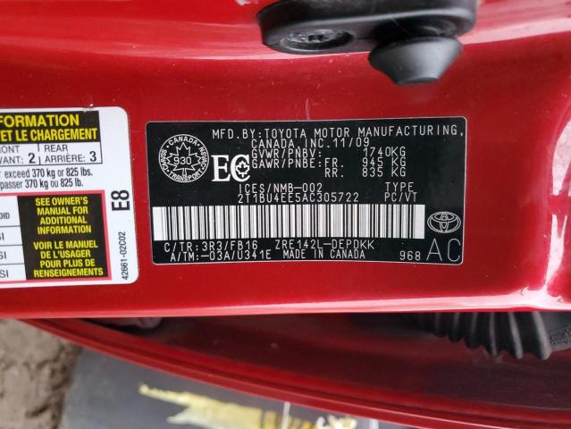 Photo 11 VIN: 2T1BU4EE5AC305722 - TOYOTA COROLLA 