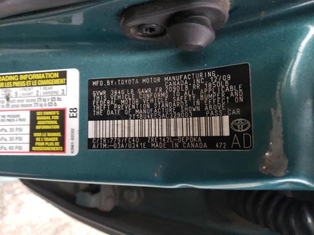 Photo 9 VIN: 2T1BU4EE5AC329003 - TOYOTA COROLLA BA 