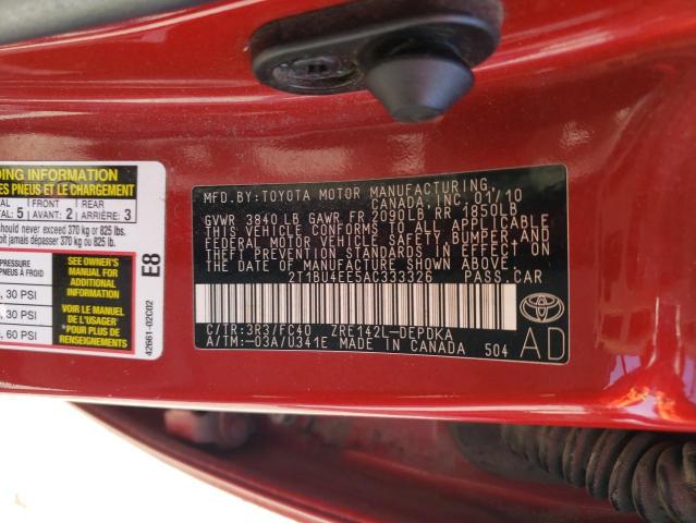 Photo 11 VIN: 2T1BU4EE5AC333326 - TOYOTA COROLLA 