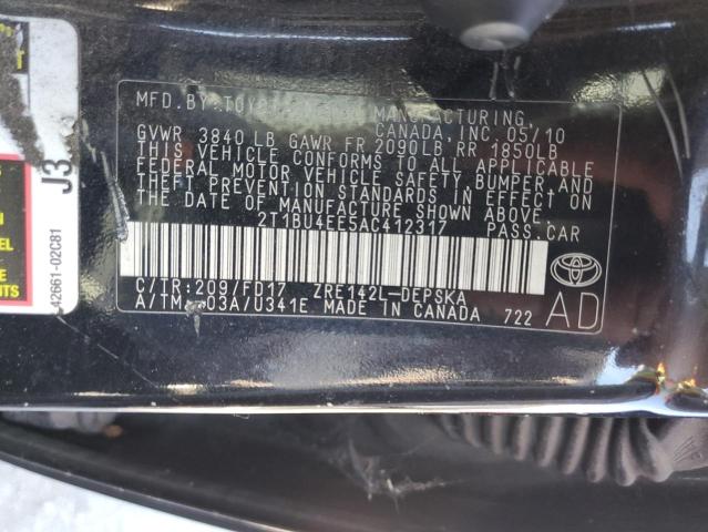 Photo 11 VIN: 2T1BU4EE5AC412317 - TOYOTA COROLLA BA 