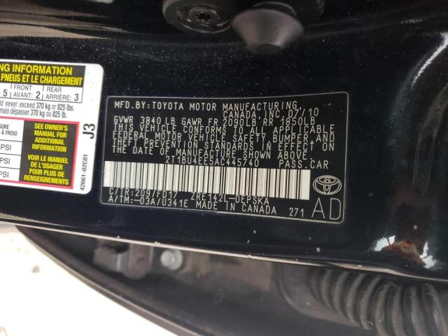 Photo 11 VIN: 2T1BU4EE5AC445740 - TOYOTA COROLLA BA 