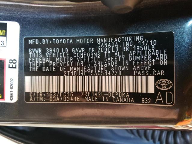 Photo 11 VIN: 2T1BU4EE5AC514278 - TOYOTA COROLLA BA 