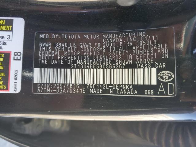 Photo 11 VIN: 2T1BU4EE5BC566267 - TOYOTA COROLLA 