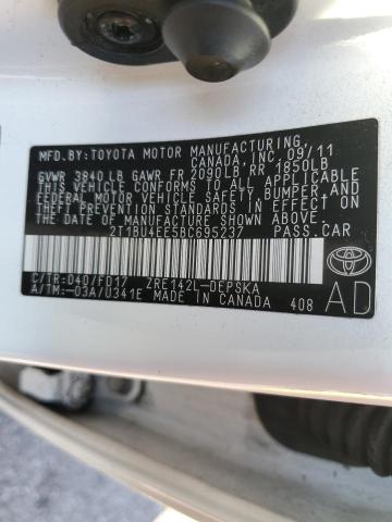 Photo 11 VIN: 2T1BU4EE5BC695237 - TOYOTA COROLLA BA 