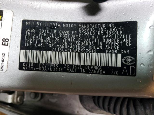 Photo 11 VIN: 2T1BU4EE5BC697649 - TOYOTA COROLLA 