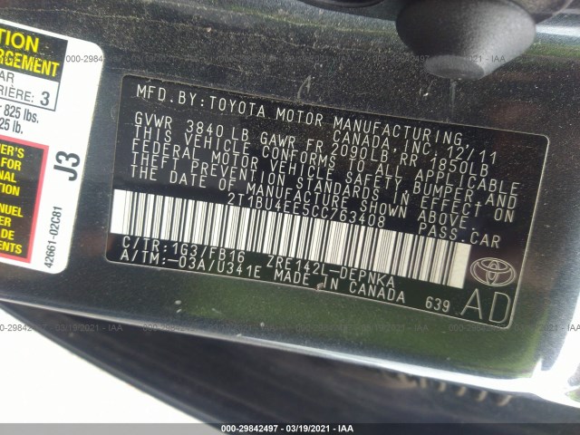 Photo 8 VIN: 2T1BU4EE5CC763408 - TOYOTA COROLLA 