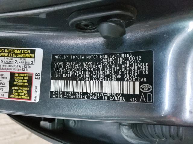 Photo 9 VIN: 2T1BU4EE5DC961536 - TOYOTA COROLLA BA 