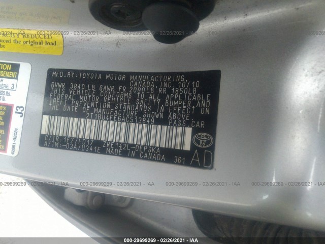 Photo 8 VIN: 2T1BU4EE6AC513849 - TOYOTA COROLLA 