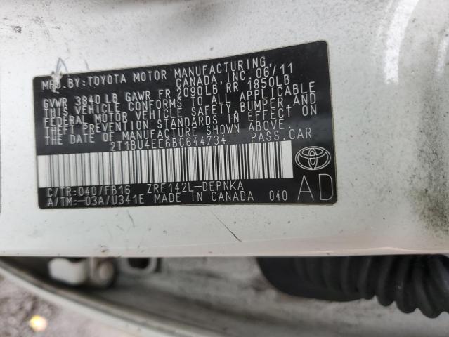 Photo 11 VIN: 2T1BU4EE6BC644734 - TOYOTA COROLLA 