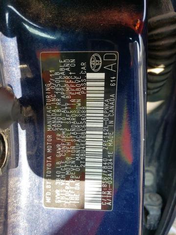 Photo 11 VIN: 2T1BU4EE6BC656088 - TOYOTA COROLLA BA 