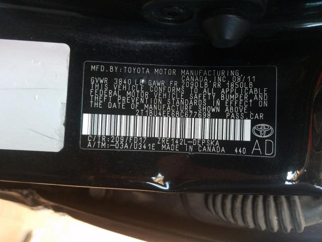 Photo 9 VIN: 2T1BU4EE6BC677698 - TOYOTA COROLLA BA 