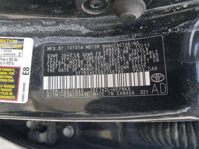 Photo 9 VIN: 2T1BU4EE6BC746180 - TOYOTA COROLLA BA 