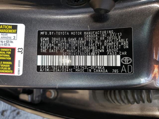 Photo 11 VIN: 2T1BU4EE6DC048672 - TOYOTA COROLLA BA 