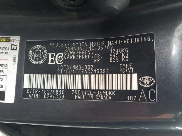 Photo 8 VIN: 2T1BU4EE7AC215391 - TOYOTA COROLLA BA 