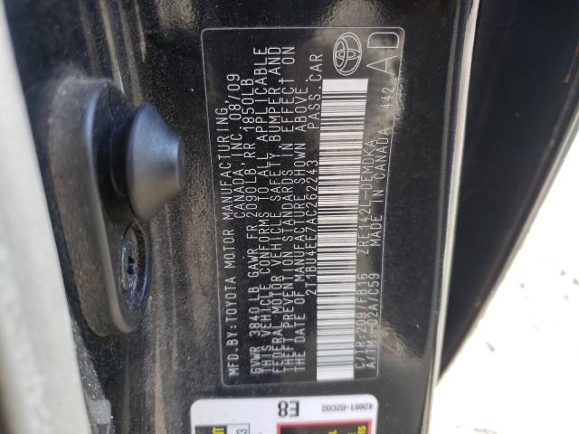 Photo 9 VIN: 2T1BU4EE7AC262243 - TOYOTA COROLLA BA 