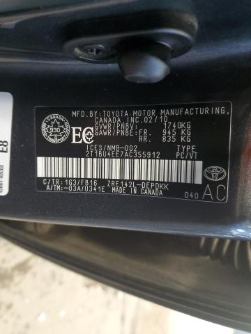 Photo 11 VIN: 2T1BU4EE7AC355912 - TOYOTA COROLLA BA 