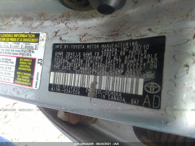 Photo 8 VIN: 2T1BU4EE7AC425957 - TOYOTA COROLLA 