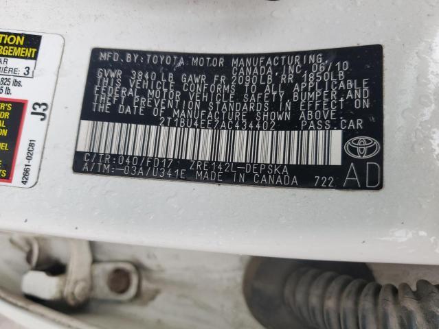 Photo 11 VIN: 2T1BU4EE7AC434402 - TOYOTA COROLLA 