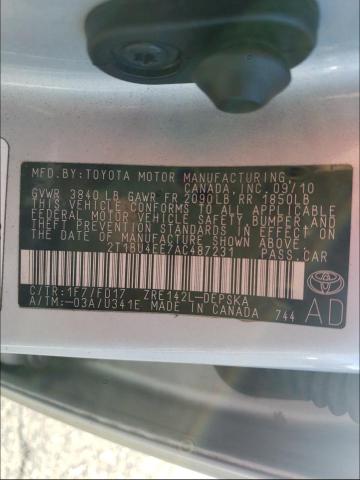 Photo 9 VIN: 2T1BU4EE7AC487231 - TOYOTA COROLLA BA 