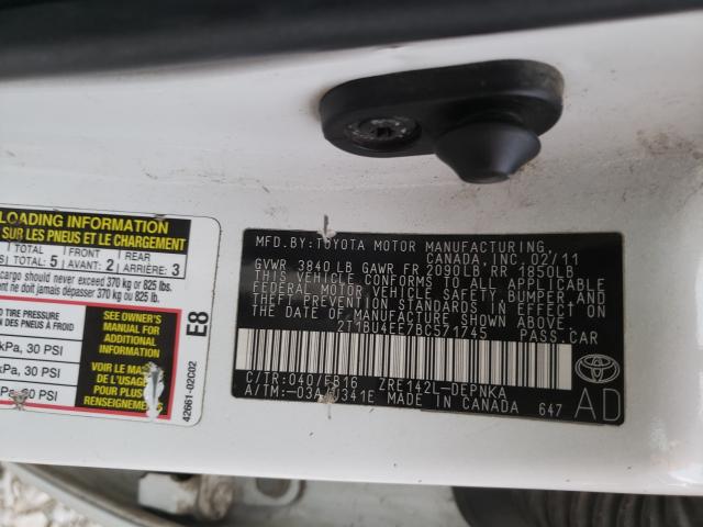 Photo 9 VIN: 2T1BU4EE7BC571745 - TOYOTA COROLLA BA 