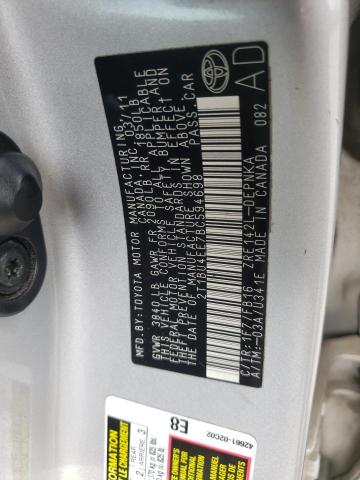 Photo 11 VIN: 2T1BU4EE7BC594698 - TOYOTA COROLLA 