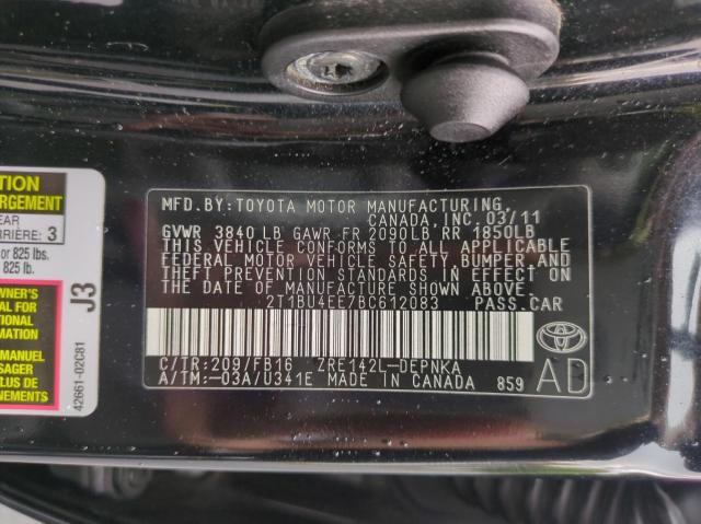 Photo 9 VIN: 2T1BU4EE7BC612083 - TOYOTA COROLLA BA 