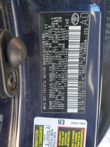 Photo 12 VIN: 2T1BU4EE7BC645486 - TOYOTA COROLLA BA 