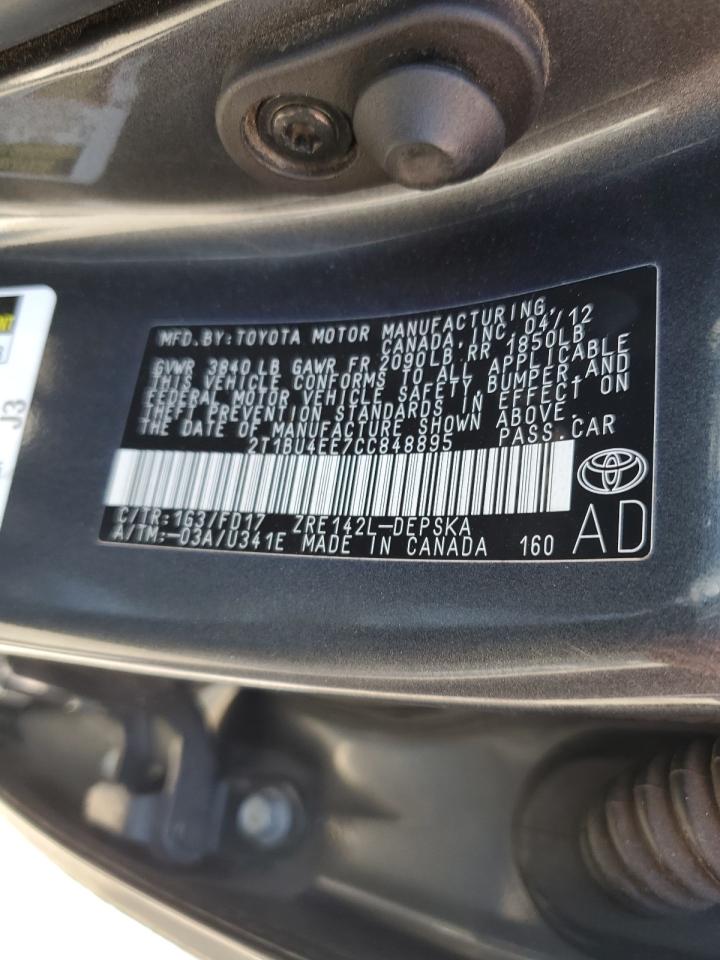 Photo 11 VIN: 2T1BU4EE7CC848895 - TOYOTA COROLLA 