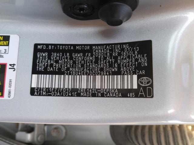 Photo 9 VIN: 2T1BU4EE7DC029841 - TOYOTA COROLLA BA 