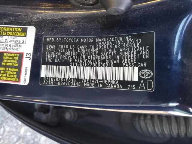 Photo 11 VIN: 2T1BU4EE7DC036918 - TOYOTA COROLLA 