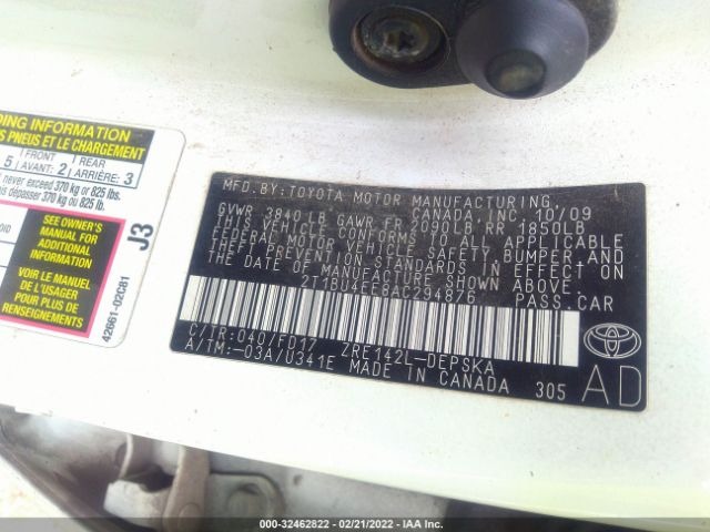 Photo 8 VIN: 2T1BU4EE8AC294876 - TOYOTA COROLLA 