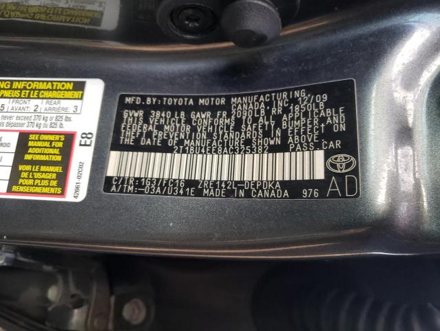 Photo 9 VIN: 2T1BU4EE8AC325382 - TOYOTA COROLLA BA 