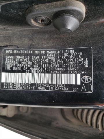 Photo 9 VIN: 2T1BU4EE8AC342943 - TOYOTA COROLLA BA 