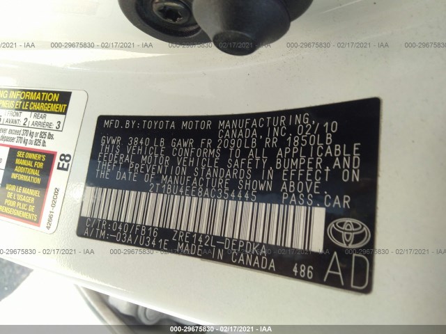 Photo 8 VIN: 2T1BU4EE8AC354445 - TOYOTA COROLLA 