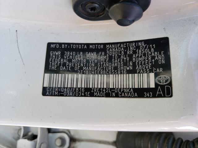 Photo 9 VIN: 2T1BU4EE8BC655816 - TOYOTA COROLLA BA 