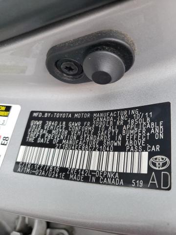 Photo 11 VIN: 2T1BU4EE8BC721040 - TOYOTA COROLLA BA 