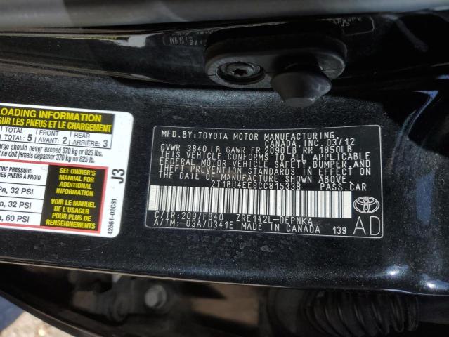 Photo 11 VIN: 2T1BU4EE8CC815338 - TOYOTA COROLLA 